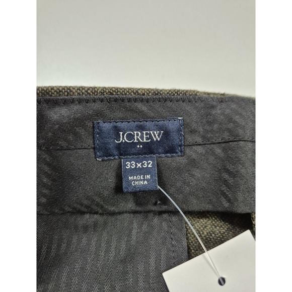 J Crew Slim Fit Thompson Suit Pant Donegal Wool Noisy Brown 33x32 - Picture 3 of 14